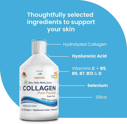 Swedish Nutra Vloeibare Marine Collageen 500 ml